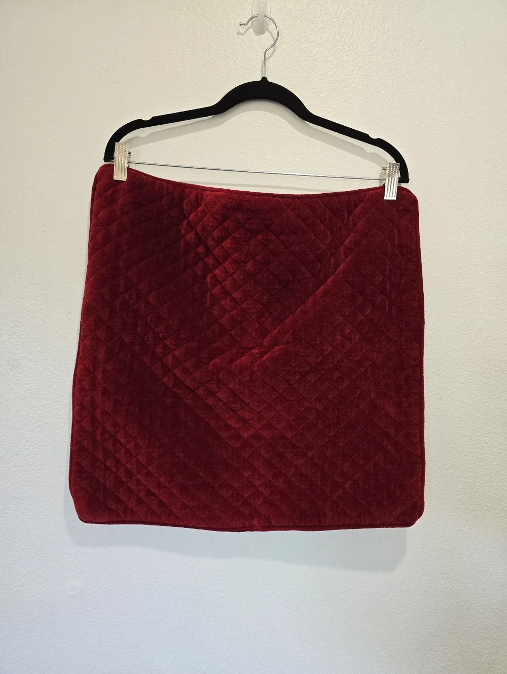 Ralph Lauren Home Velvet Throw Pillow Cover in Deep Red